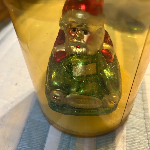 NWT Glass by Peschka Vintage Santa in Green Car 1996 Christmas Ornament - Picture 4 of 6